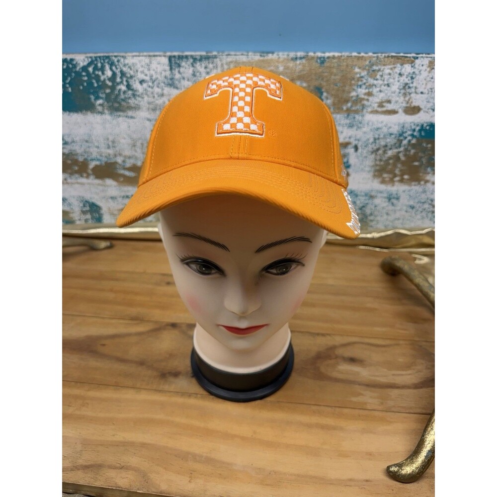 Tennessee Volunteers Hat Cap Strap Back Womens Orange NCAA College Checkerboard